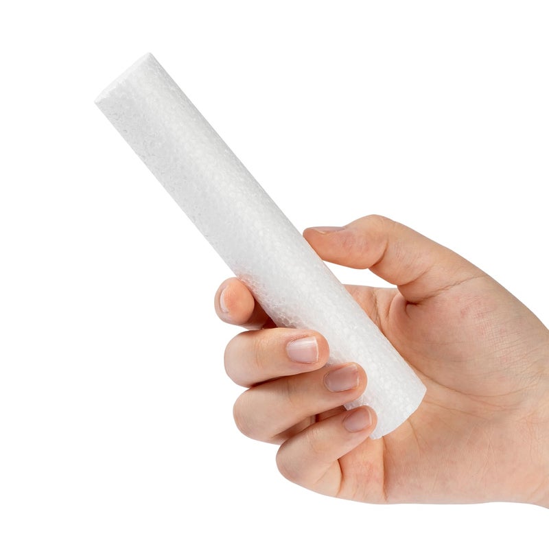 Crafjie Foam Cylinders for DIY Crafts and Arts Supplies (1 x 6in, 22 Pack), White Polystyrene Foam Rods for Modeling, Craft Supplies, DIY Home Craft Project - Image 3