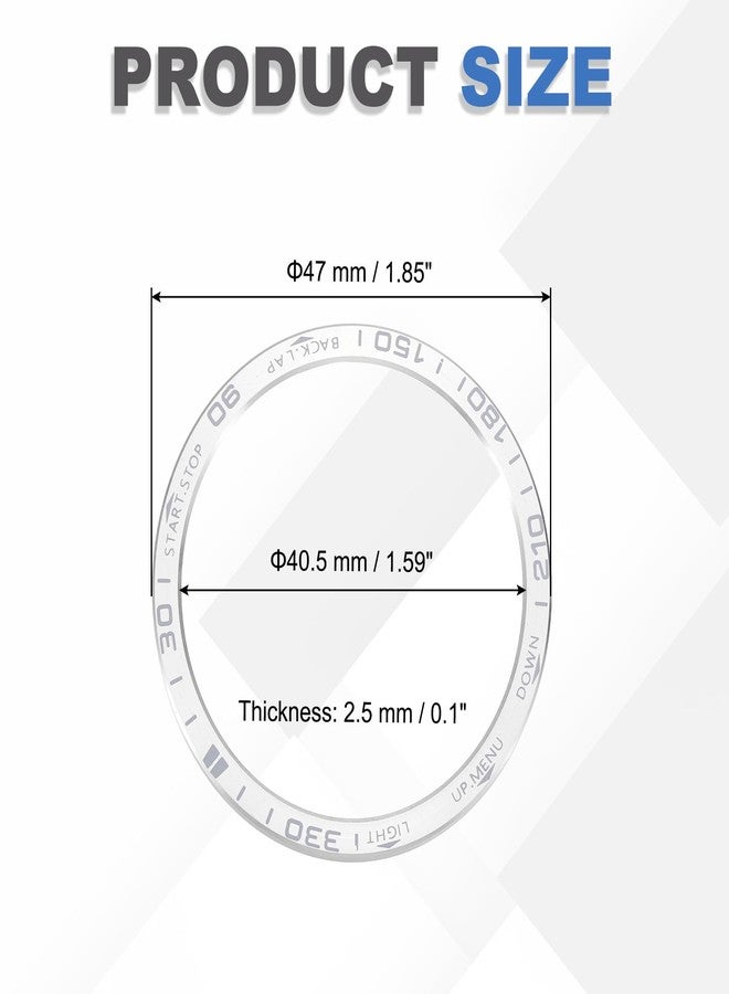 PATIKIL Watch Bezel 47mm, Stainless Steel Watch Bezel Ring Adhesive Anti Scratch Bumper Cover Wristwatch Loop Frame Protective Case for Garmin for Fenix 8Solar, Silver/Gray - Image 2
