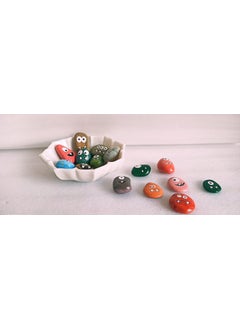 R&M RM Stone Bowl Freebie 5 Painted Stone for Home Decoration | Marble Flower Bowl | Floating Candle Bowl | Floating Duck Bowl (Package Include 1 Bowl with 5 Stone) Marble Candle Holder  - Image 4
