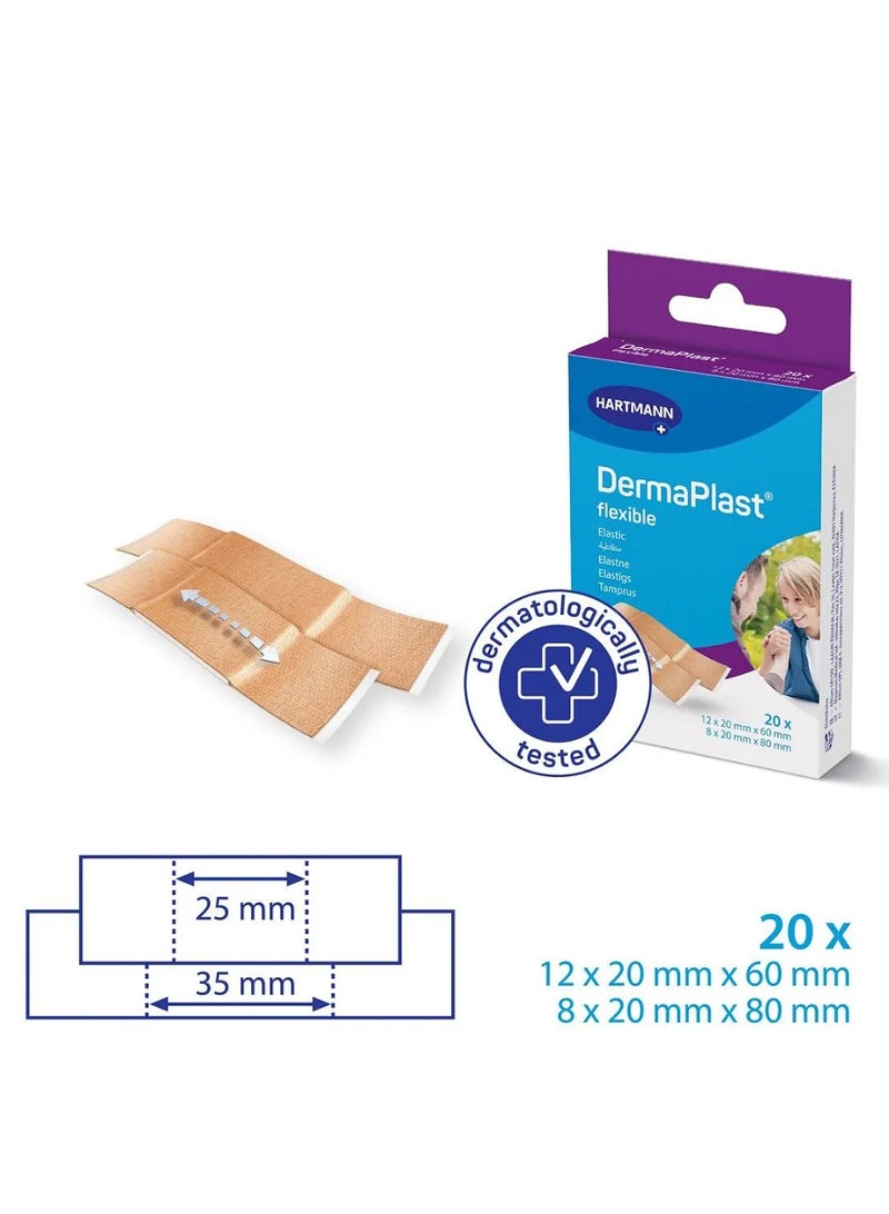 Hartmann Dermaplast Flexible Elastic Plasters 2 Sizes 20 Pcs - Image 2