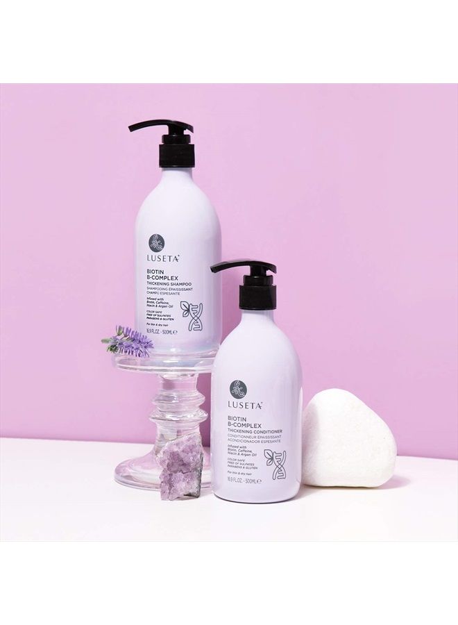 L LUSETA Luseta Biotin B-Complex Shampoo & Conditioner Set for Hair Growth and Strengthener - Hair Loss Treatment for Thinning Hair With Biotin Caffein and Argan Oil for Men & Women - All Hair Types 2 x 33.8oz - Image 5