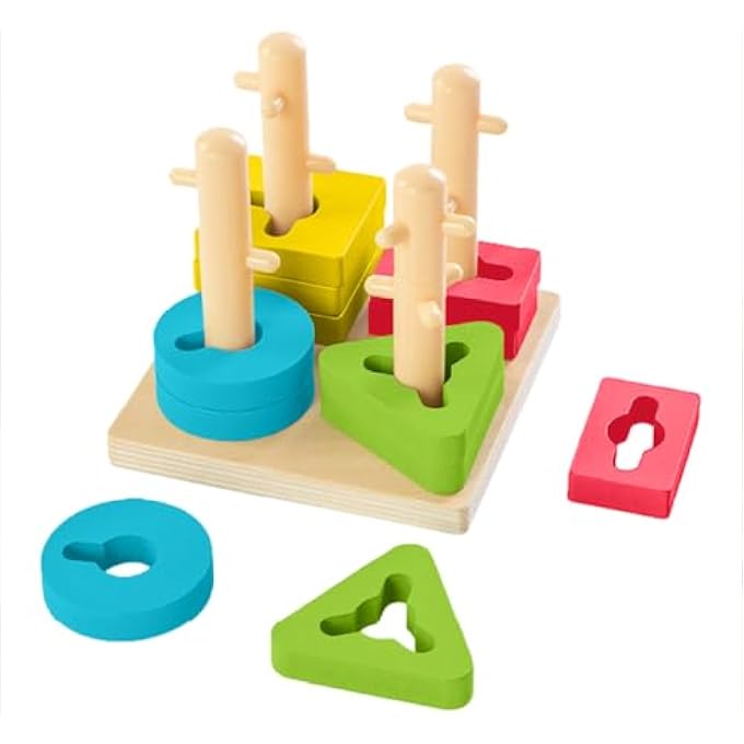SHAPE SORTER FOR TODDLERS AGES 2+, EDUCATIONAL TOY WITH COLOR & SHAPE MATCHING, SAFE & ECO-FRIENDLY LEARNING TOY - Image 2