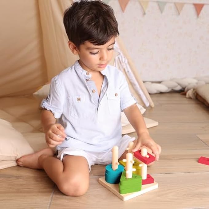 SHAPE SORTER FOR TODDLERS AGES 2+, EDUCATIONAL TOY WITH COLOR & SHAPE MATCHING, SAFE & ECO-FRIENDLY LEARNING TOY - Image 3