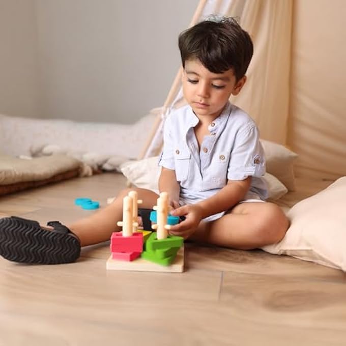 SHAPE SORTER FOR TODDLERS AGES 2+, EDUCATIONAL TOY WITH COLOR & SHAPE MATCHING, SAFE & ECO-FRIENDLY LEARNING TOY - Image 4