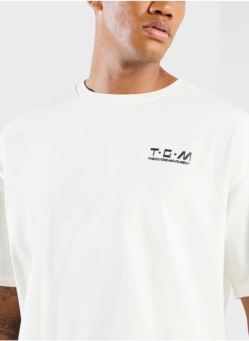 The Giving Movement Oversized Racing Printed T-Shirt
