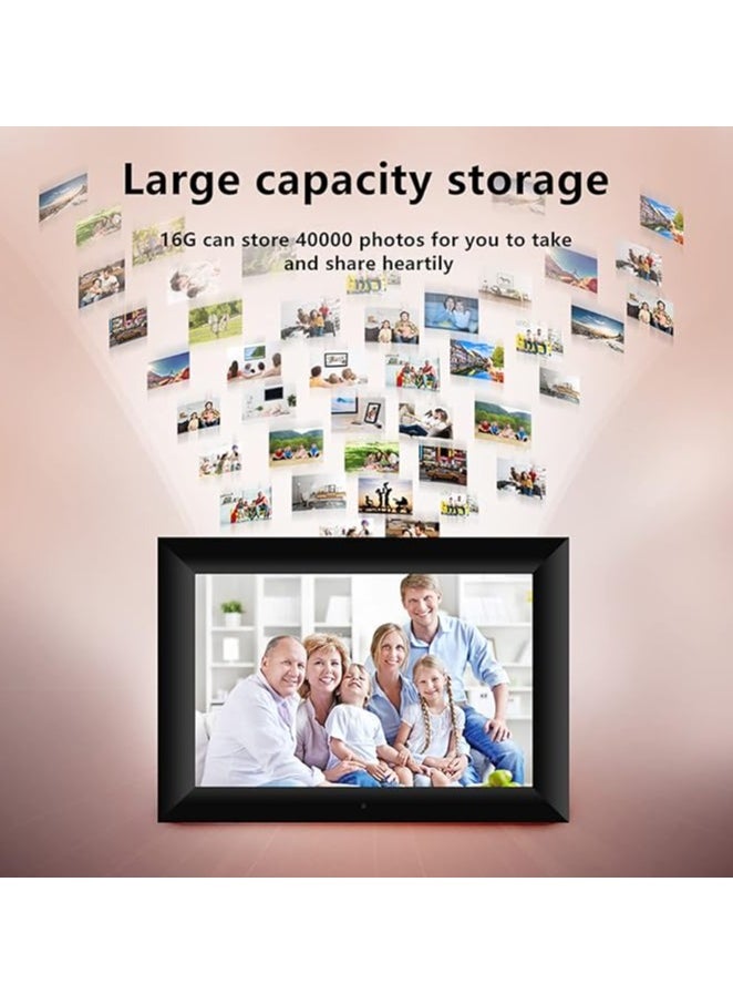 HOPHOP - 64GB Smart WiFi Digital Photo Frame with 10.1 inch Touch Screen and 64GB Storage - Perfect for Displaying Your Favorite Photos and Videos (Large Digital Frame) - Image 1