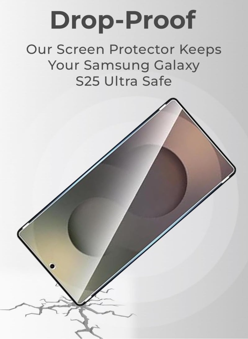 TIGER Samsung Galaxy S25 Ultra Screen Protector HD Clear Ceramic 2-Pack 9H Hardness Bubble Free Protector For Samsung Galaxy S25 Ultra 6.9-inch - Image 4