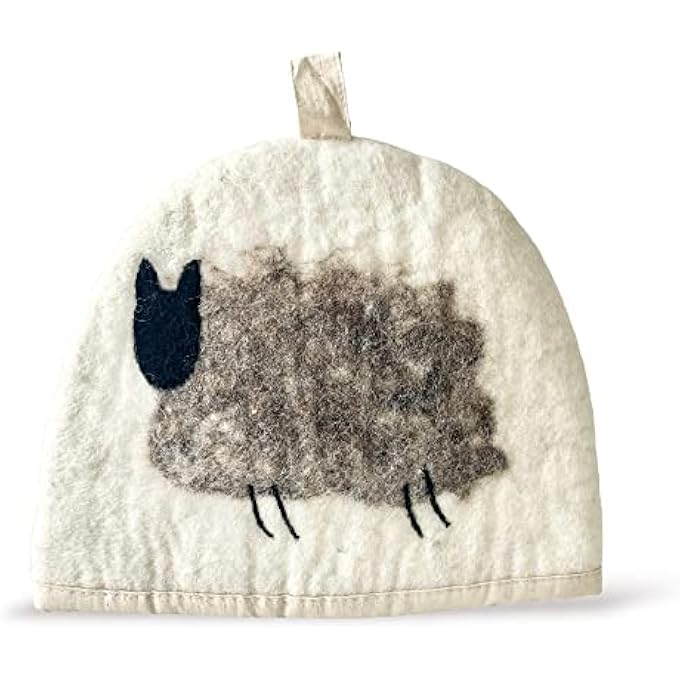 Glaciart One Wool Teapot Cozy Kettle Cover  Dome Shaped Large Tea Cosy Kettle Or French Press  Handmade  Needle Felted From Natural Wool  Warms Up To 2 Hours  Great As Gift - Image 1