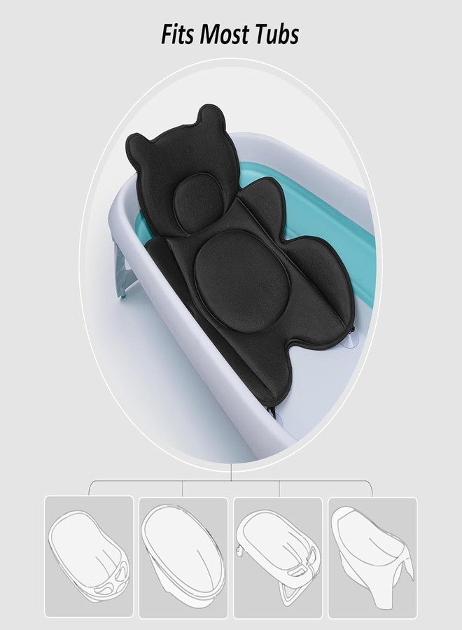 Ihaapsi Infant Baby Bath Cushion,Fits Inside Most Baby Bathtubs, Breathable Soft Baby Bath Support Seat,Baby Bath Pad Bath Pillow for Bathtub,Newborn Bath Mat with 4 Suction Cups (Black) - Image 3