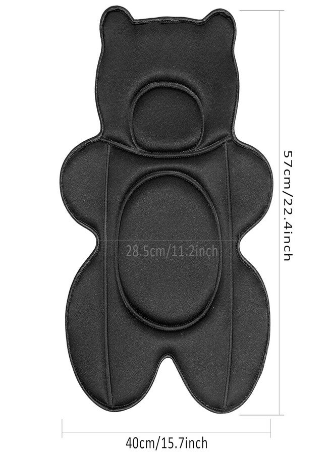 Ihaapsi Infant Baby Bath Cushion,Fits Inside Most Baby Bathtubs, Breathable Soft Baby Bath Support Seat,Baby Bath Pad Bath Pillow for Bathtub,Newborn Bath Mat with 4 Suction Cups (Black) - Image 4