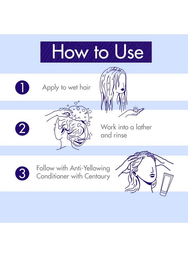 Klorane شامبو أرجواني نباتي مع نبات القنطور لتفتيح الشعر الأشقر البلاتيني أو الرمادي الفضي أو الشعر الأبيض ويحيد درجات اللون الأصفر والنحاسي غير المرغوب فيها، خالٍ من البارابين والسيليكون والكبريتات، 13.5 أونصة سائلة. - Image 5