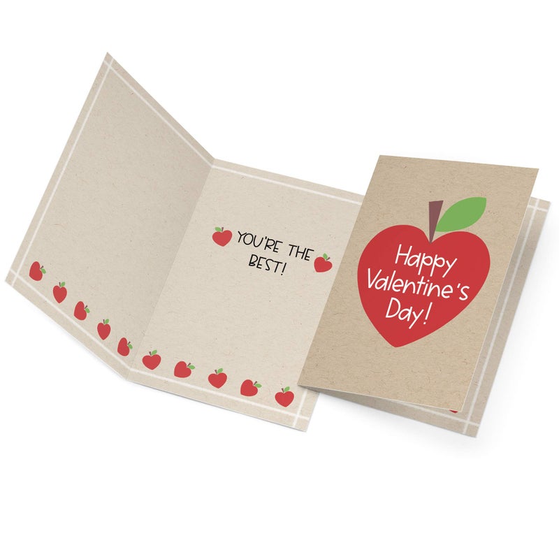 Tiny Expressions Valentines Day Cards for Teachers â€“ 4 Pack Greeting Cards with Matching Envelopes â€“ Perfect for Teachers, Educators, Principals, and School Staff - Image 3