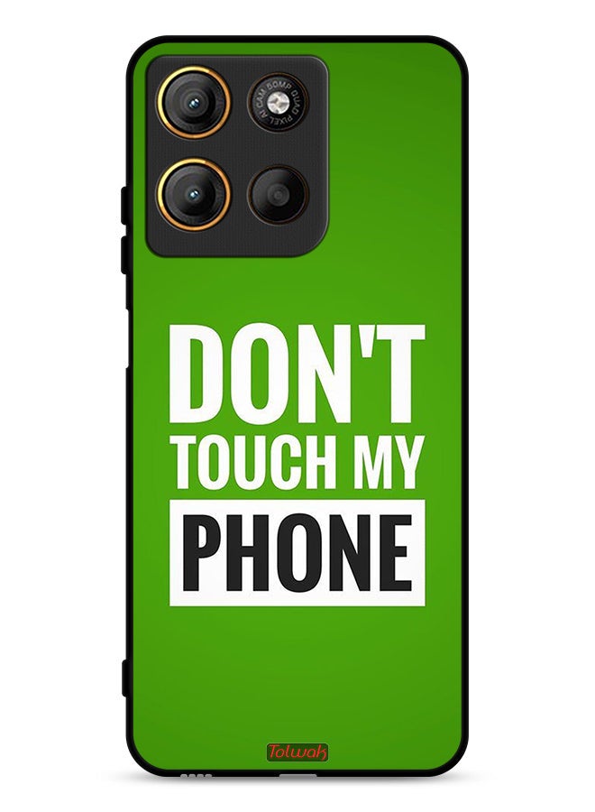 Tolwak Motorola Moto G15 Protective Case Cover Do Not Touch My Phone