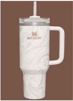Quencher H2.0 FlowState 40 oz Swirl Tumbler with Lid & Straw, Vacuum Insulated – Keeps Drinks Cold for 12 Hours, Leakproof, Durable Stainless Steel Travel Mug – Ideal for Water, Coffee, Iced Tea, Smoothies, and More