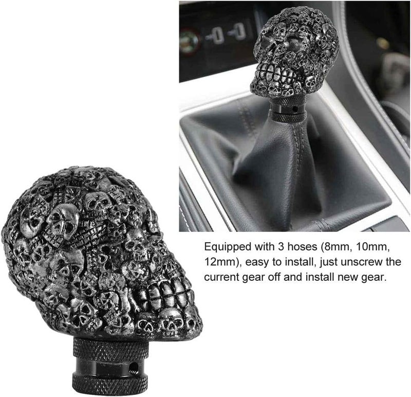 Tbest 2014 Town Stick,Gear Shift Knob Lever,Gear Shift Knob Stick Lever Skeleton Skull Car Modified Manual Gear Shift Knob Stick Lever Shifter Universal Skull Gear Knob - Image 5