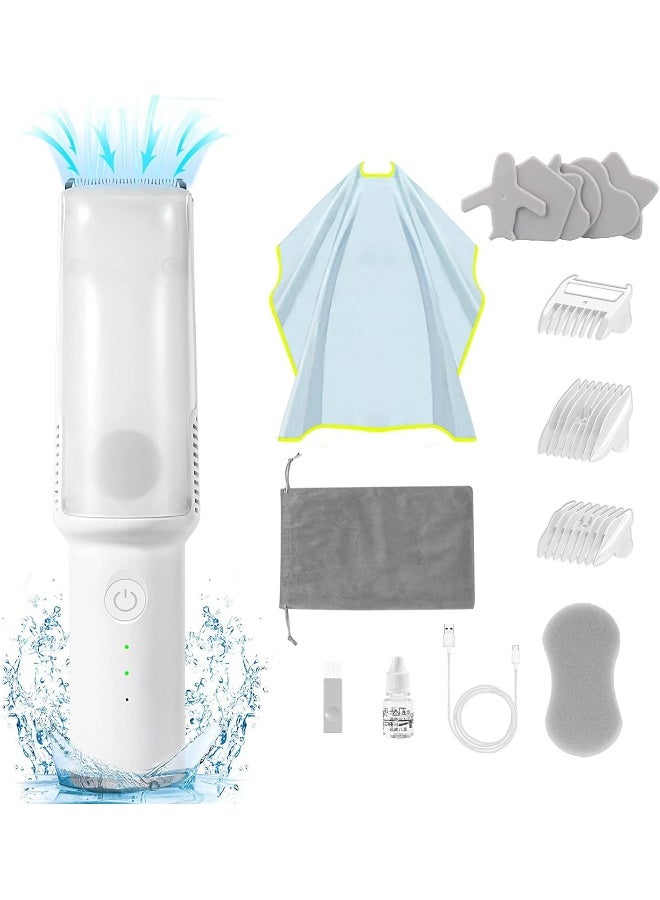 DMG TECH Baby Hair Clipper, Mute Automatic Hair-sucking Baby Shaving Head Children's Electric Clipper Shaving Hair Clipper, IPx7 Waterproof Rechargeable Cordless Hair Trimmer - Image 1
