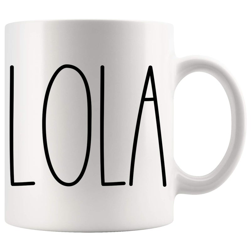 Lola Coffee Cup Gifts for Christmas Birthday Mothers DayFathers Day Family Coffee Mug  11oz