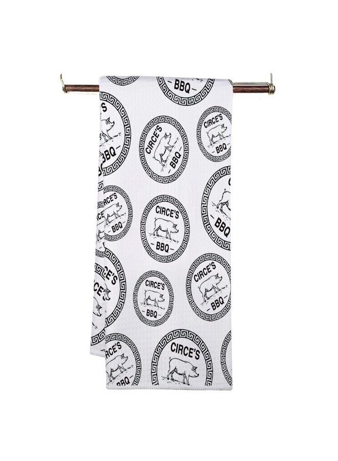 MNIGIU Greek Musical Inspired The Greek Gift Circe's BBQ Kitchen Towel Funny Greek Mythology Kitchen Decor (BBQ) - Image 1