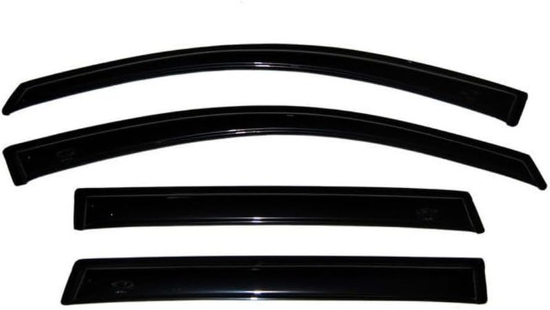 AVS Auto Ventshade [] Outside Mount Rain Guards For 2007-2013 Chevrolet Silverado, GMC Sierra 1500, CREW CAB; 07-14 Silverado/Sierra 2500HD-3500HD, CREW CAB | Window Vent Visors, 4 pcs. - Smoke | 94515 - Image 1