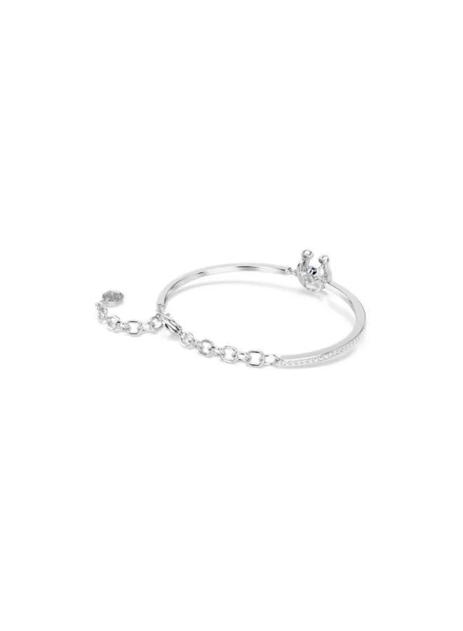 SWAROVSKI  Symbolica Medium Blue Crystal Rhodium Plated Soft Bracelet for Women | Best Price UAE