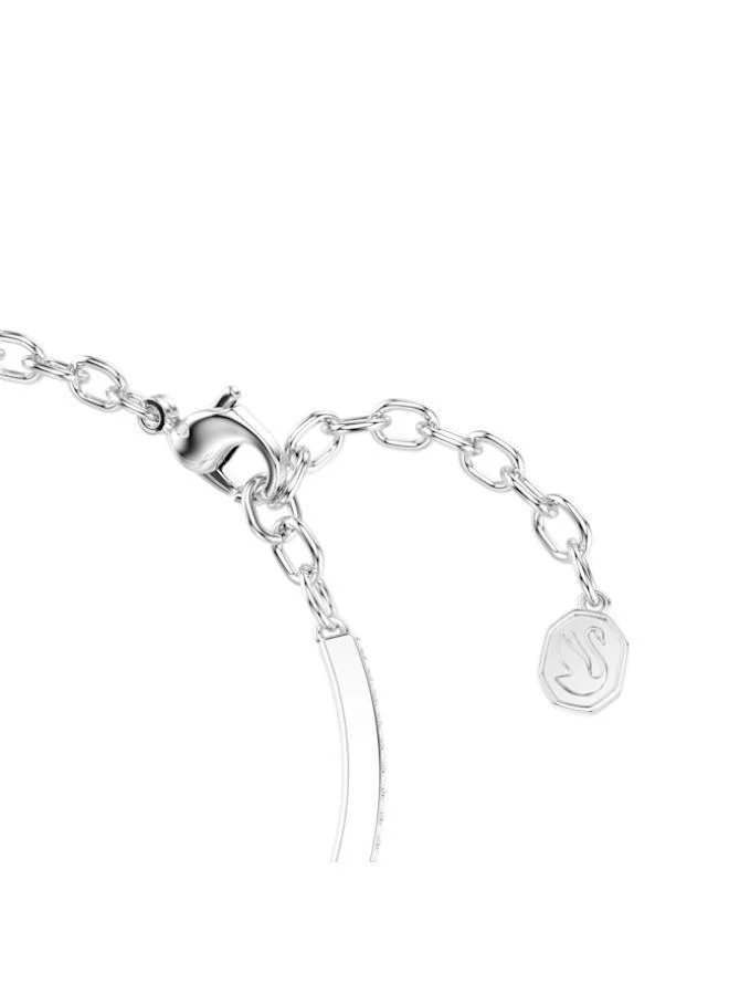 SWAROVSKI  Symbolica Medium Blue Crystal Rhodium Plated Soft Bracelet for Women | Best Price UAE