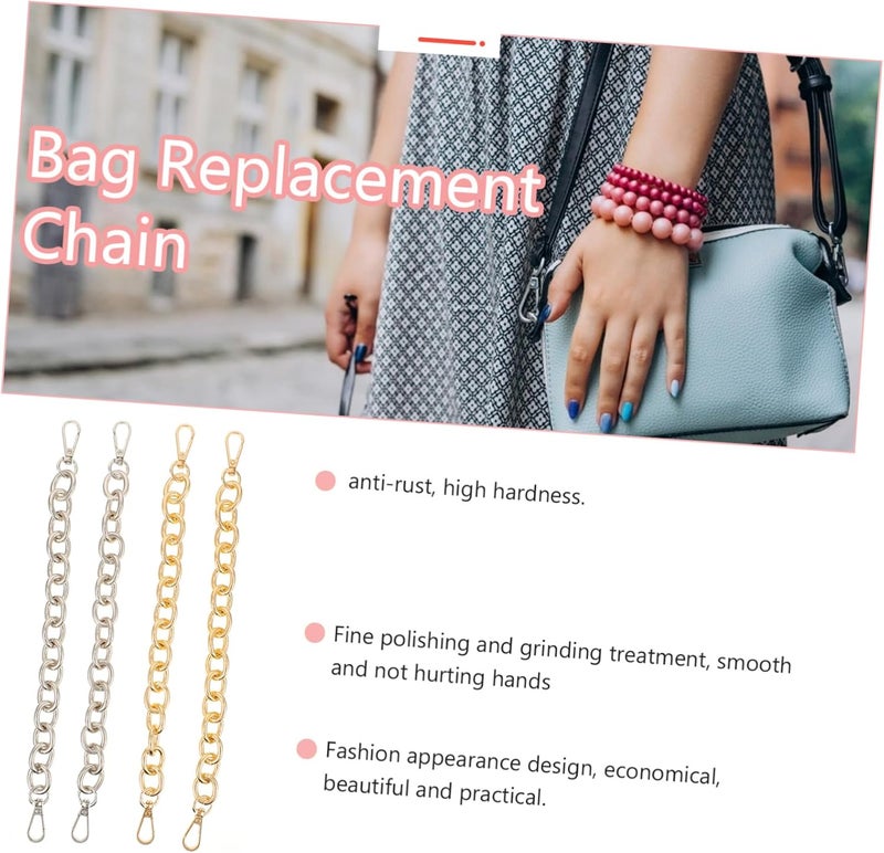 DIYEAH 4pcs Handmade Circular Bag Handbag Accessories for Chain Purse Decoration Silver Easy to Install Versatile and Stylish - Image 1