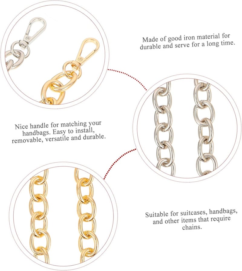 DIYEAH 4pcs Handmade Circular Bag Handbag Accessories for Chain Purse Decoration Silver Easy to Install Versatile and Stylish - Image 2