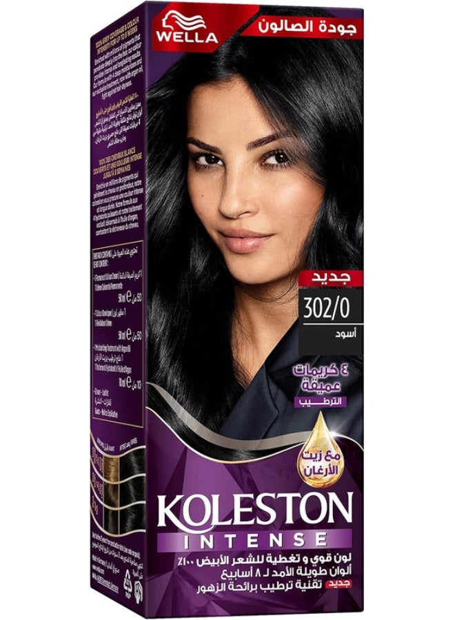 WELLA Hair Colour Creme 302/0 Black - Image 1