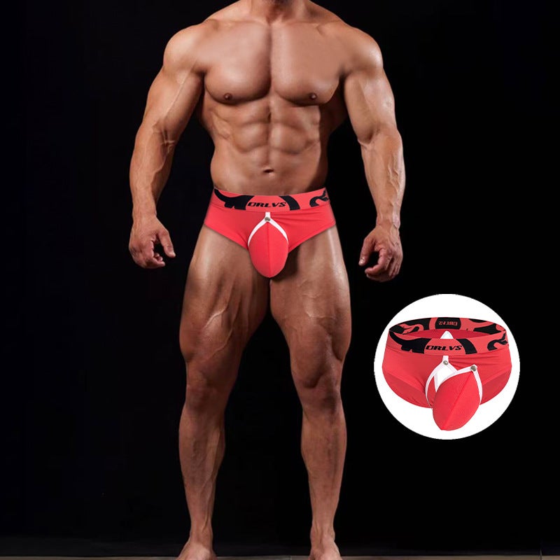 ORLVS Removable Pouch Underwear - Sporty Everyday Style with Mysterious Snake Pattern, Sexy Low-Waist Design - Image 4