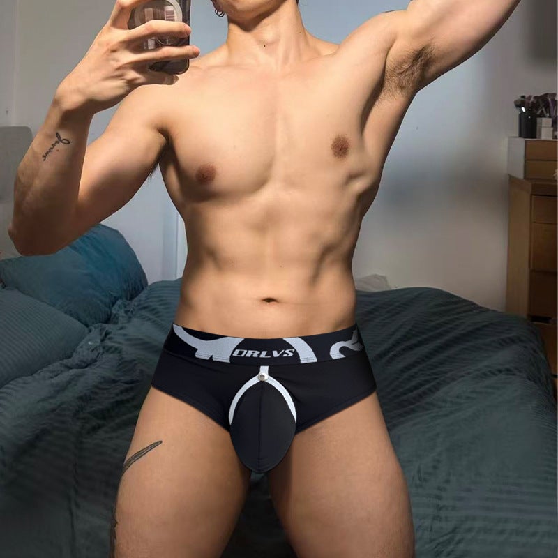 ORLVS Removable Pouch Underwear - Sporty Everyday Style with Mysterious Snake Pattern, Sexy Low-Waist Design - Image 3