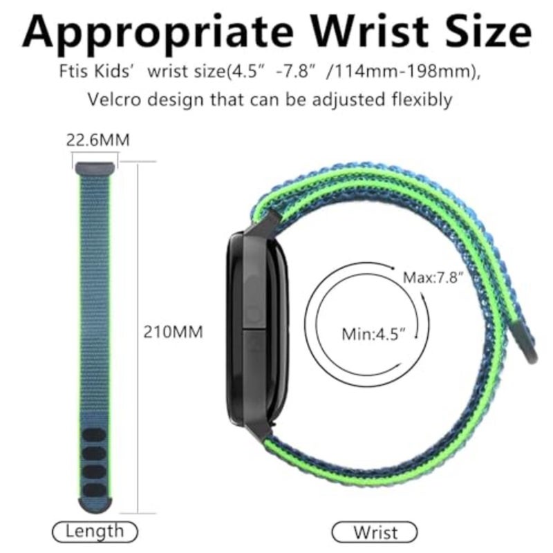 Bands Compatible with Fitbit Ace LTE Band, Soft Durable Braided Nylon Material Straps, Water Resistant, Breathable Sport Replacement - Image 3