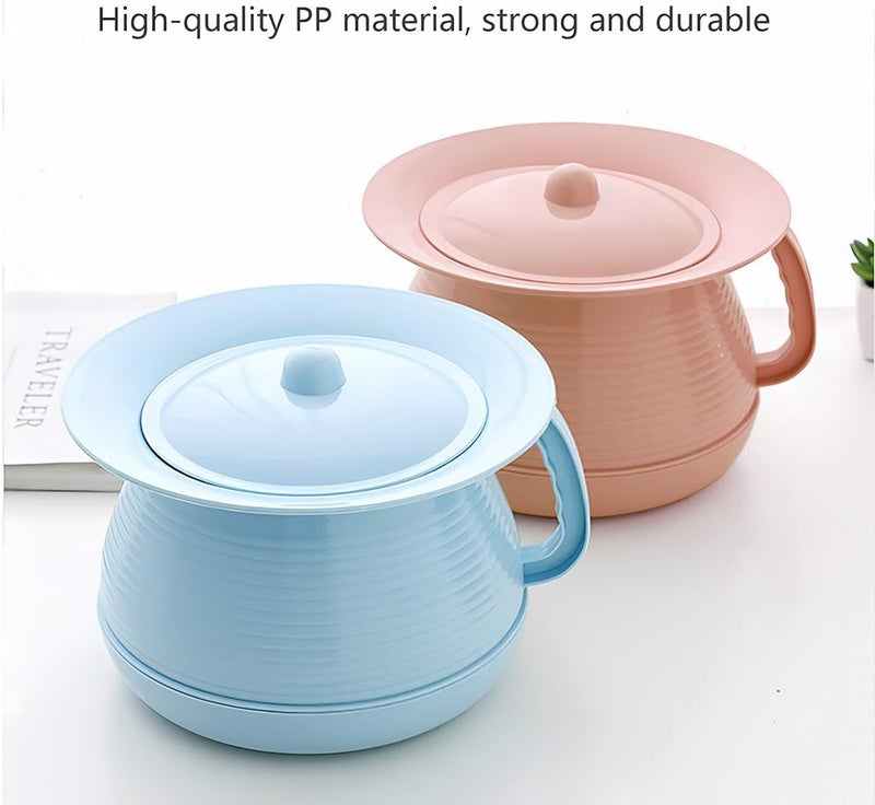 OOCOME Chamber Pot Bedpan Urinal Bottle Urine Pots Potty Pee Bucket Bedside Urinal with Lids to Prevent Odors, Suitable for Kids, Women and Men (Pink) - Image 2