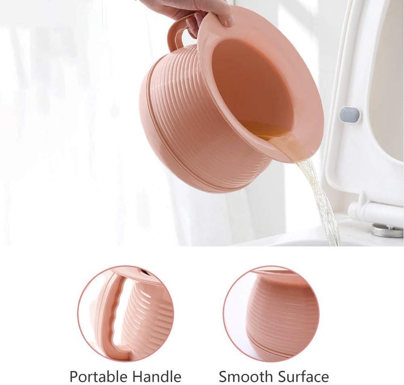 OOCOME Chamber Pot Bedpan Urinal Bottle Urine Pots Potty Pee Bucket Bedside Urinal with Lids to Prevent Odors, Suitable for Kids, Women and Men (Pink) - Image 4
