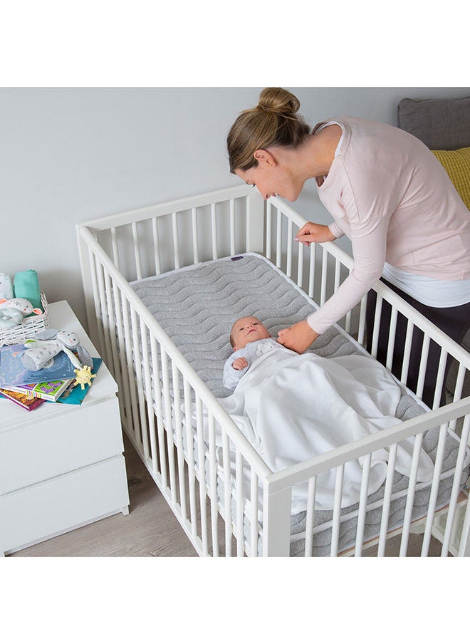 Clevamama - Waffle Weave Cotton Blanket Cot/Cot Bed 120x140 Cm White - Image 1