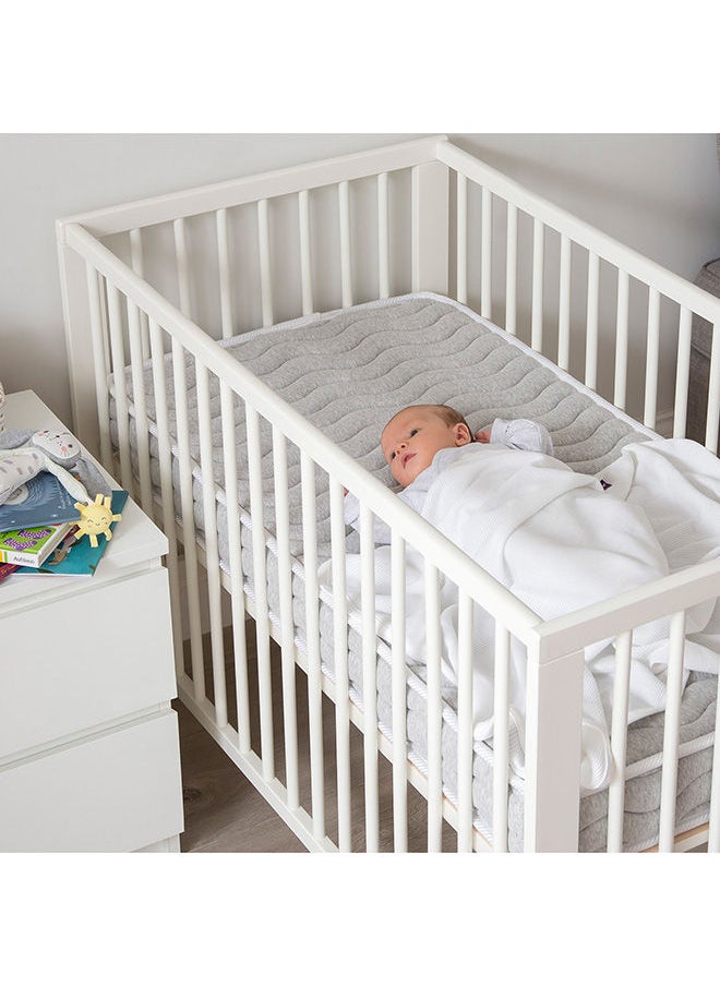 Clevamama - Waffle Weave Cotton Blanket Cot/Cot Bed 120x140 Cm White - Image 1