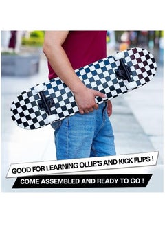 RATSAW Complete Skateboard 7 Layer Maple Skateboard with Waterproof Emery and PU Skidproof Wheels Double Kick Concave Skateboard for Kids Teens and Adults  - Image 2