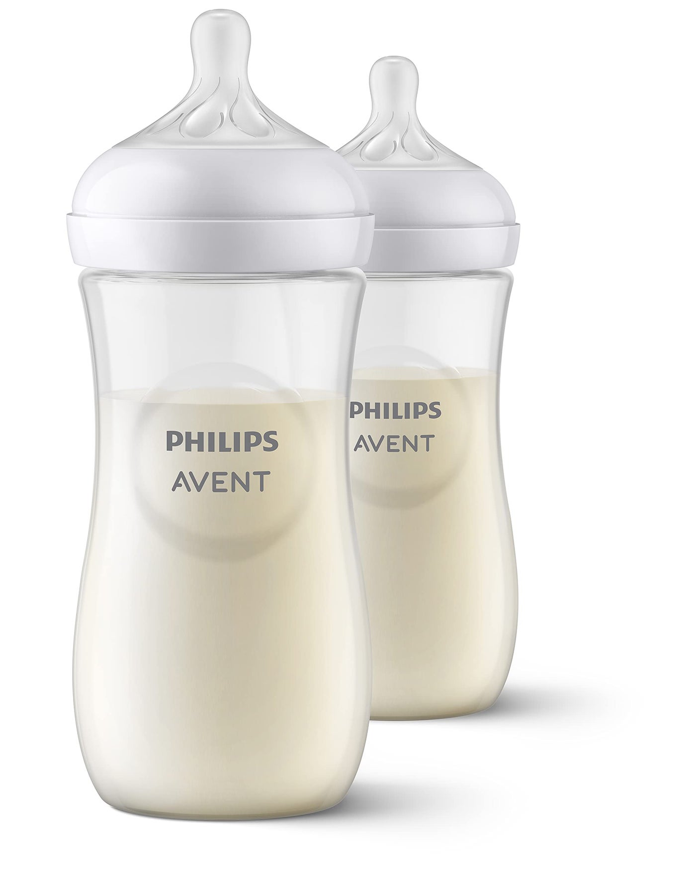 Philips Avent Natural Baby Bottles with Natural Response Nipples (Fast Flow, Flow 4), 11oz, 2-Pack, SCY906/02