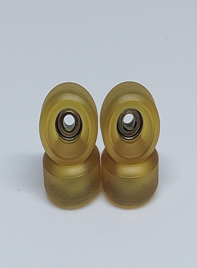 LEEFAI 75D Urethane Pro Fingerboard Wheels Clear Amber Bearing Wheel Handmade Polyurethane-Ultra Spin Bearings Wheels -7.8 * 4.8mm - Image 4