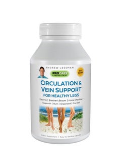 Andrew Lessman Circulation & Vein Support for Healthy Legs 60 Capsules - High Bioactivity Diosmin, Butcher's Broom, Visibly Reduces Swelling & Discomfort in Feet, Ankles, Calves, Legs  - Image 1