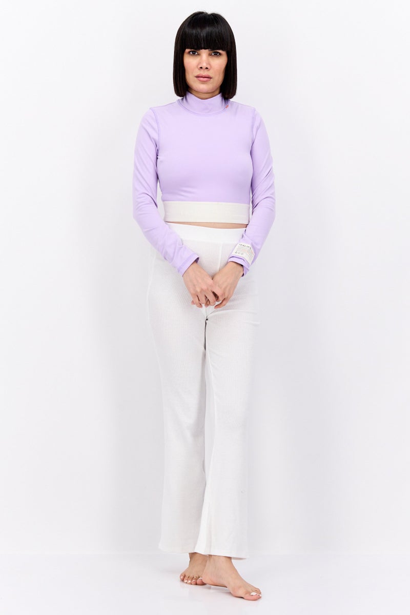 TRIBE OF 6 ملابس سباحة للنساء بلون موحد، بنفسجي - Image 2