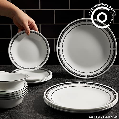 Corelle Vitrelle 6.75" Salad Appetizer Plate Set, Triple Layer Glass and Chip Resistant, Lightweight Round Plates, 6-Piece Brasserie - Image 2