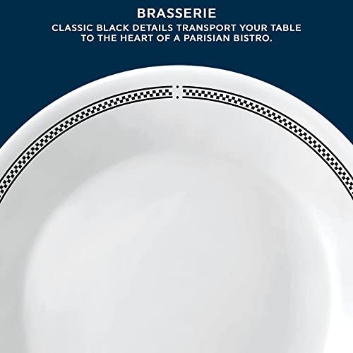 Corelle Vitrelle 6.75" Salad Appetizer Plate Set, Triple Layer Glass and Chip Resistant, Lightweight Round Plates, 6-Piece Brasserie - Image 4