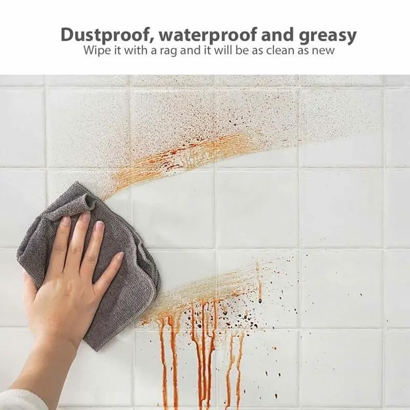 Generic Transparent selfadhesive furniture foil splash protection book protection surface protection tile sticker for bathroom kitchen furniture waterproof 30 x 200 cm  - Image 5