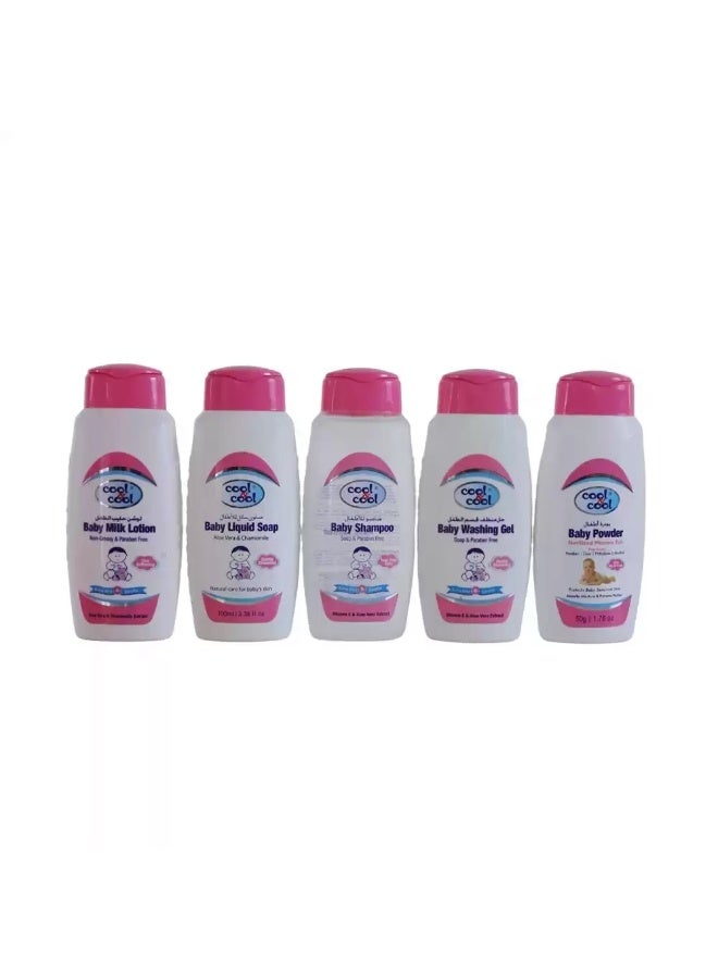 CoolCool Cool And Cool Baby Care Essentials Kit Natural Care For Babys Sensitive Skin- 5pcs Set - Image 1