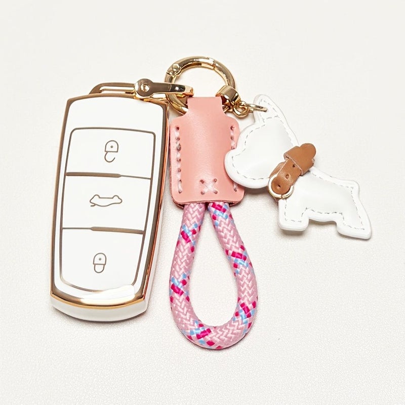 White Car Key Fob Case Cover For Volkswagen CC Passat B6 B7 - Image 5