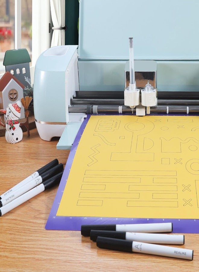 REALIKE حصيرة قطع REALIKE StrongGrip متوافقة مع Cricut Maker 4/Maker 3/Maker/Explore 4/3/Air 2/Air/One، عبوة 2 بحجم 12x12 بوصة، حصيرة لاصقة قوية غير قابلة للانزلاق باللون الأرجواني - Image 5