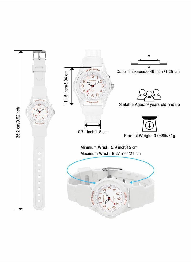 Kids Analog Watch for Boys Girls, Waterproof Time Teaching Watch with Night Light, Easy to Read and Learning Time for Children 9-18 - Image 5