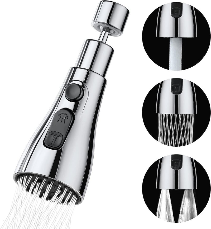 Aktnil 360 Degree Movable Faucet Aerator Infinity 3 Mode Faucet Dual Flow Aerator Kitchen Sink Faucet Water Faucet Sprayer and 360 Rotatable Swivel Head Pack of 1Multicolor - Image 1