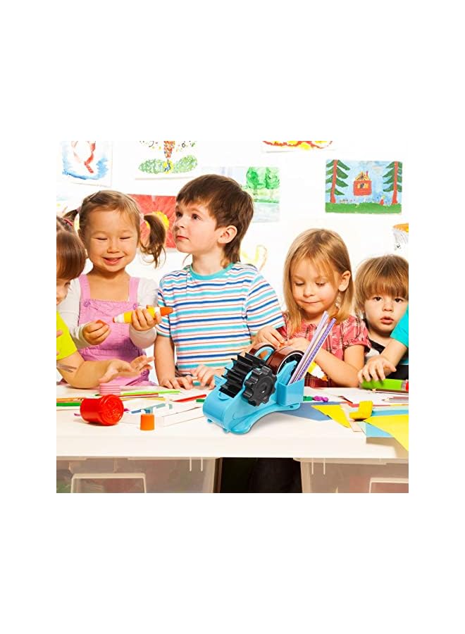 promass Multiple Roll Cut Heat Tape Cut Dispenser, Heat Resistant Sublimation Desk Tape Dispenser with 5 Pieces High Temp Tape Multi-Size Heat Press Tape for Industrial Use, Solder (Blue) - Image 5