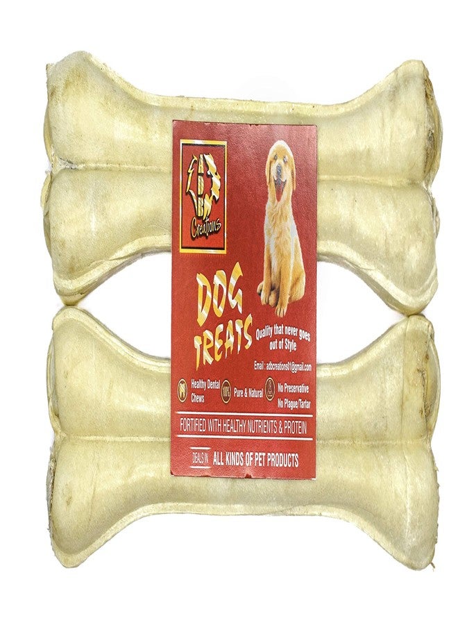 ADB CREATIONS Rawhide Bones for Dogs and Puppies Chicken Flavour Delicious Treats 8 Inch Calcium Chew Bone All Life Stages/Helps in Strengthen Bones and Teeth with Nutritional Benefits (4 kg) - Image 5